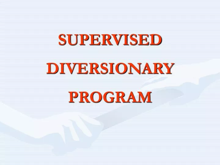supervised diversionary program