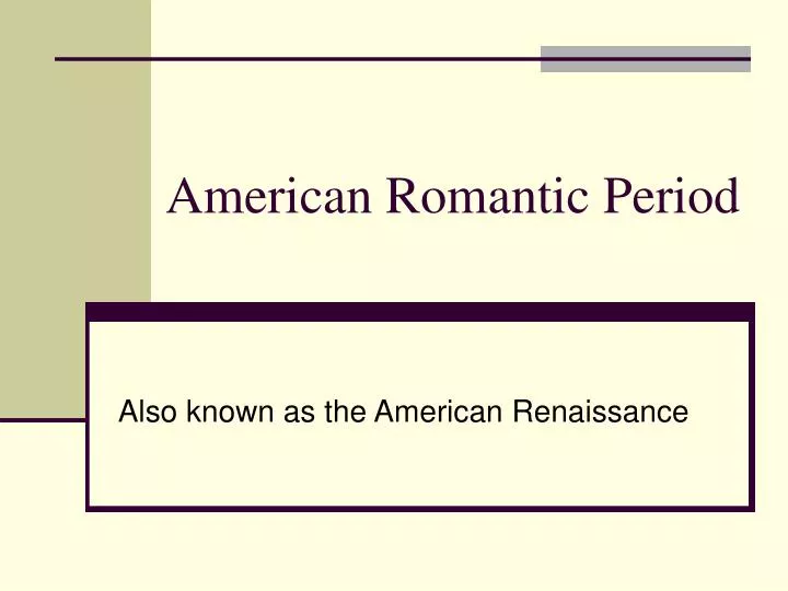 american romantic period