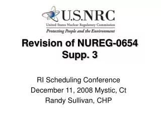 Revision of NUREG-0654 Supp. 3
