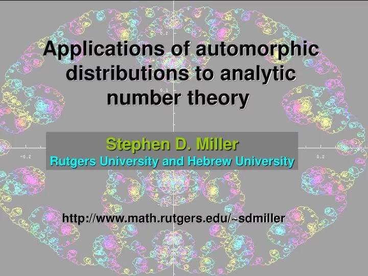 applications of automorphic distributions to analytic number theory