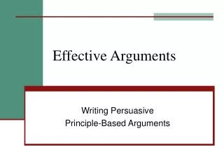 Effective Arguments