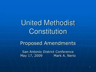 United Methodist Constitution