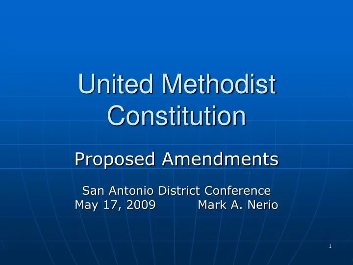 united methodist constitution