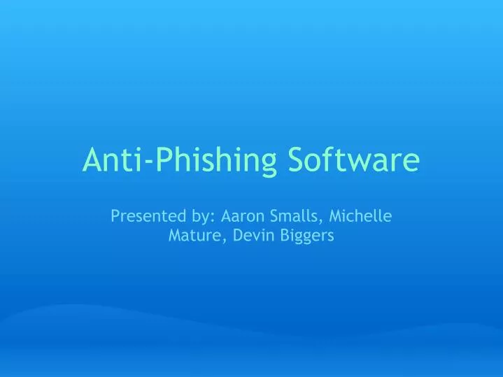 anti phishing software