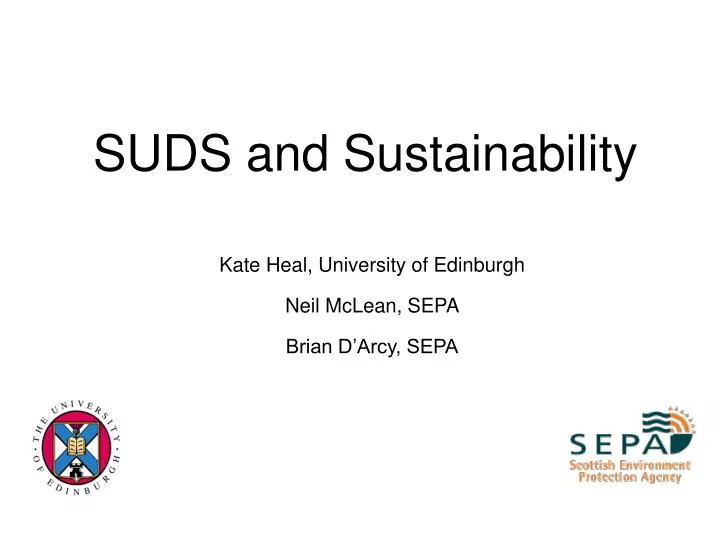 suds and sustainability