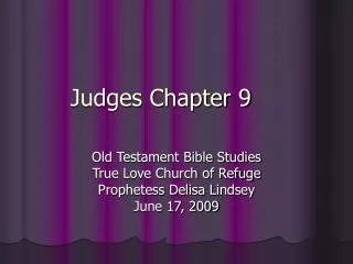 Judges Chapter 9