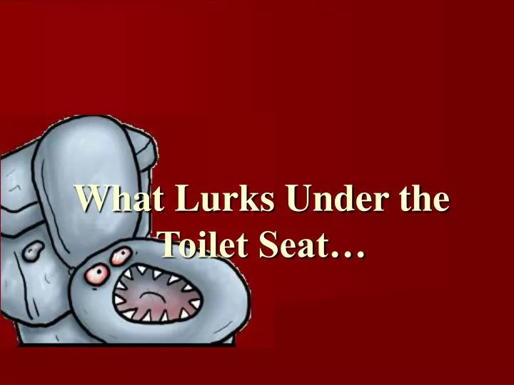 what lurks under the toilet seat