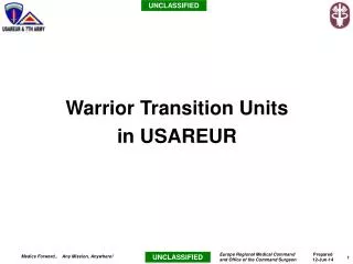 Warrior Transition Units in USAREUR