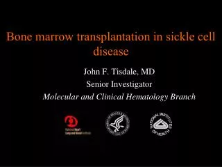 Bone marrow transplantation in sickle cell disease