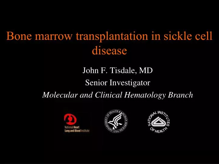 bone marrow transplantation in sickle cell disease
