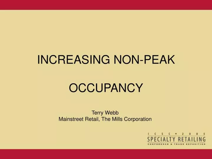 increasing non peak occupancy