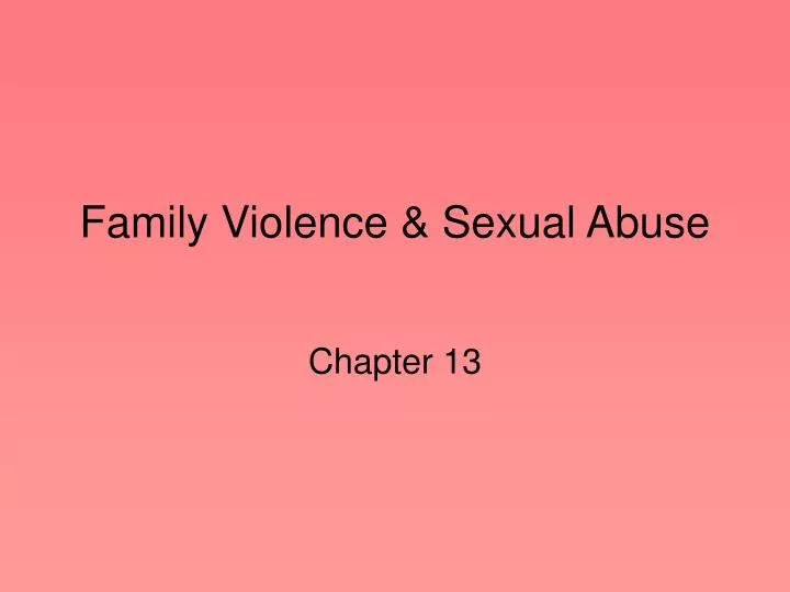 family violence sexual abuse
