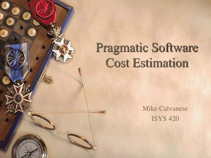 pragmatic software cost estimation