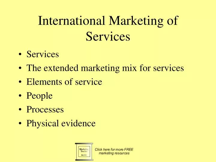 international marketing of services