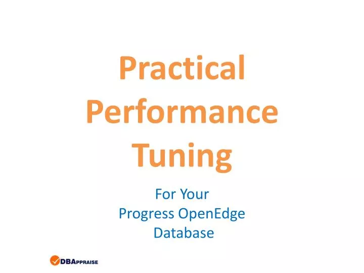practical performance tuning