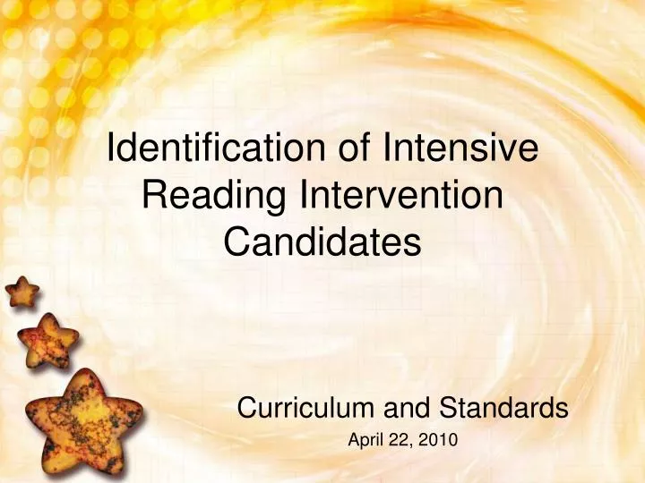 identification of intensive reading intervention candidates