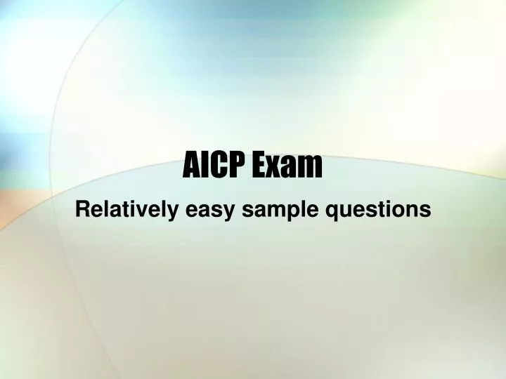 aicp exam
