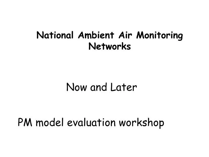 national ambient air monitoring networks