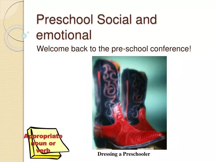 preschool social and emotional