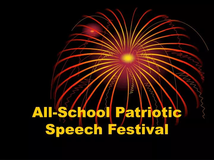 all school patriotic speech festival