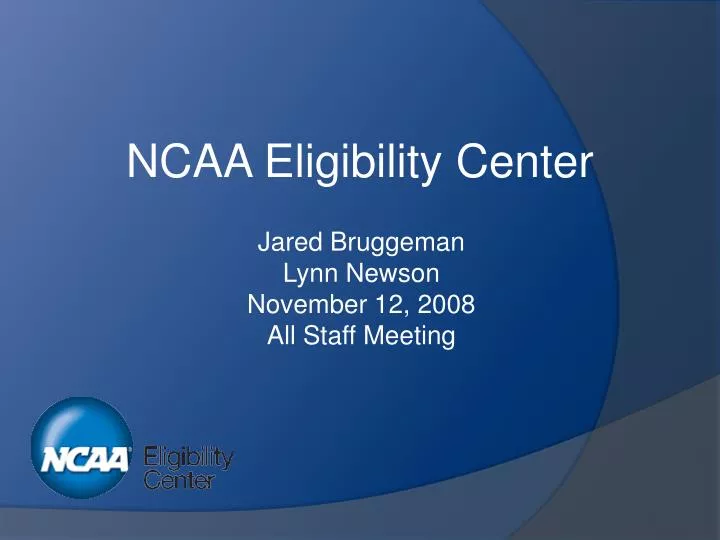 ncaa eligibility center