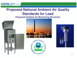 Proposed National Ambient Air Quality Standards for Lead Proposed Ambient Air Monitoring Revisions