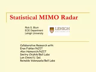 Statistical MIMO Radar