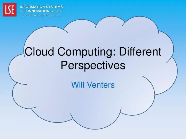 cloud computing different perspectives