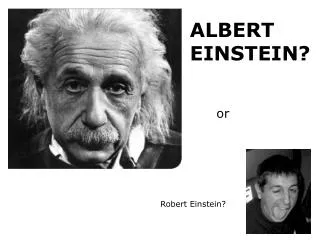 ALBERT EINSTEIN?