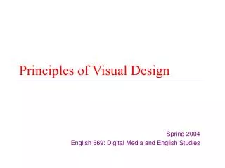 Principles of Visual Design