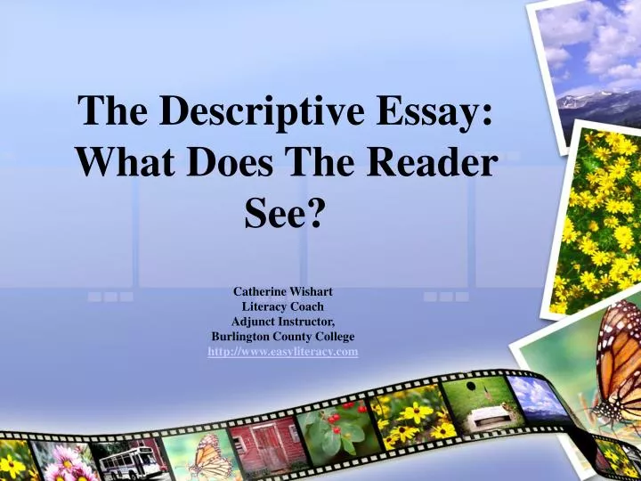 the descriptive essay what does the reader see