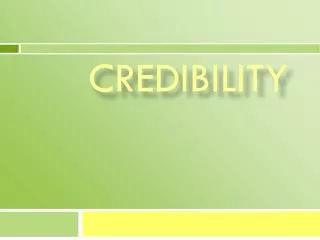 Credibility