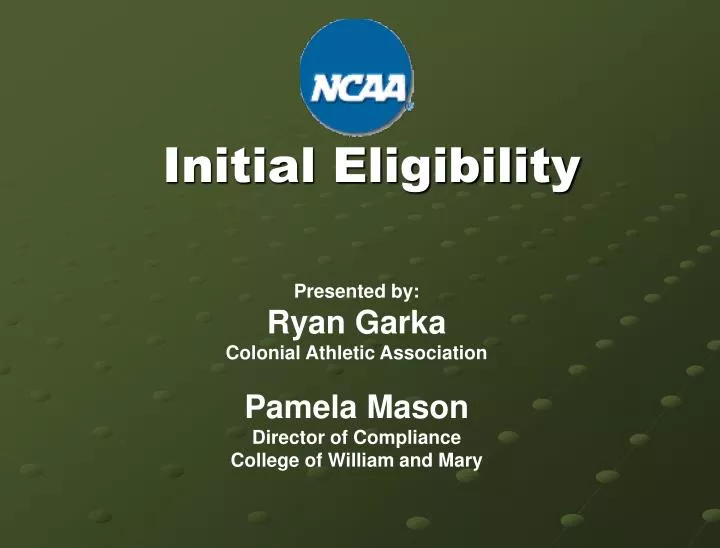 initial eligibility