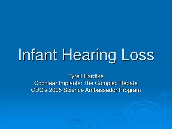 infant hearing loss