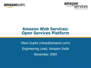 Amazon Web Services: Open Services Platform