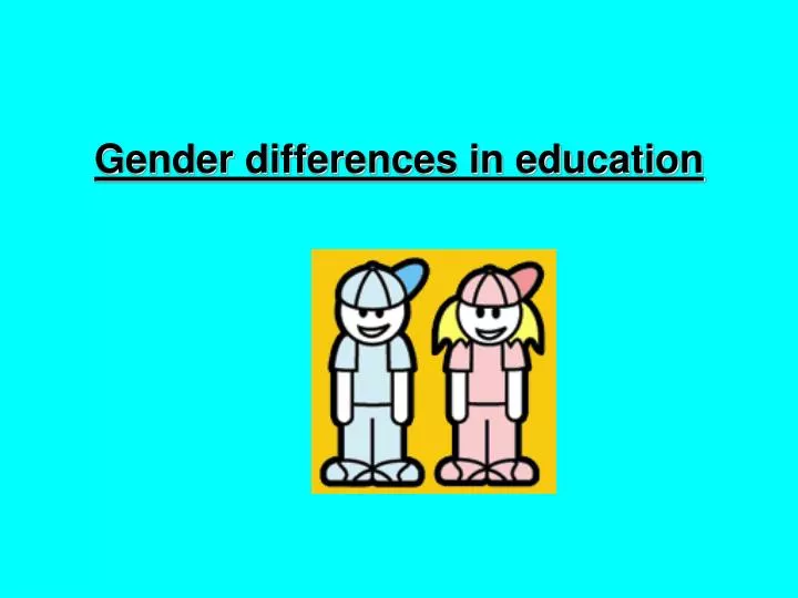 gender differences in education