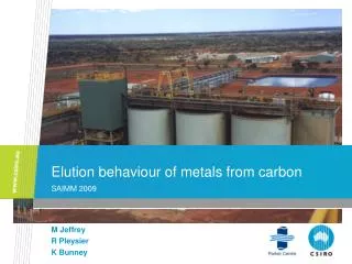 Elution behaviour of metals from carbon SAIMM 2009