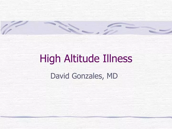 high altitude illness