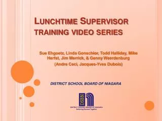 Lunchtime Supervisor training video series