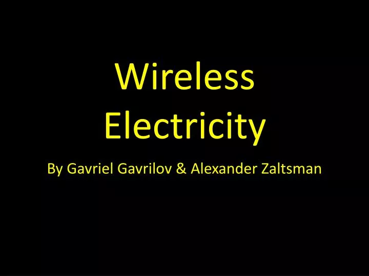 wireless electricity