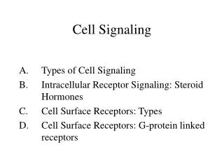 Cell Signaling