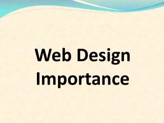 Web Design Importance