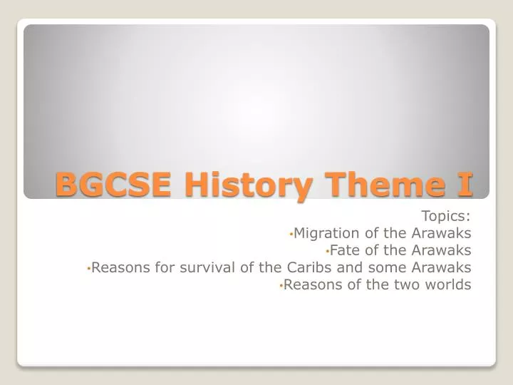 bgcse history theme i