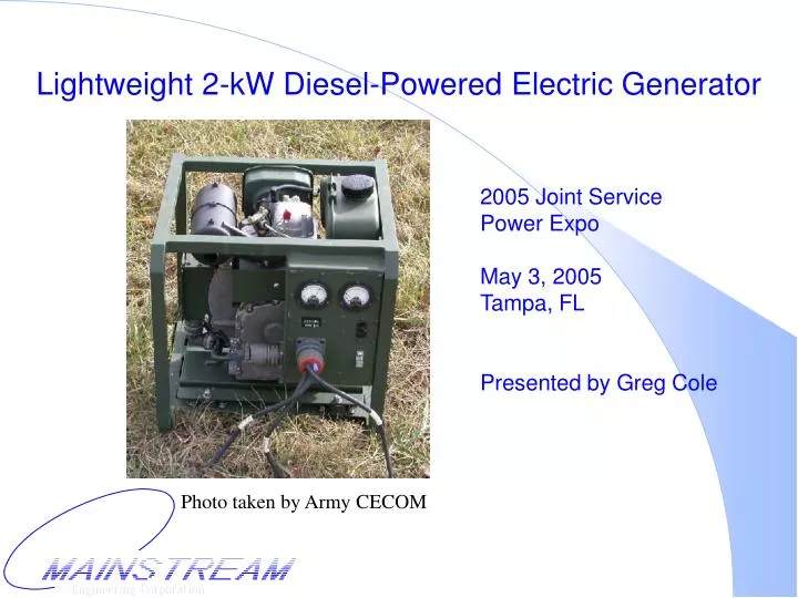 lightweight 2 kw diesel powered electric generator