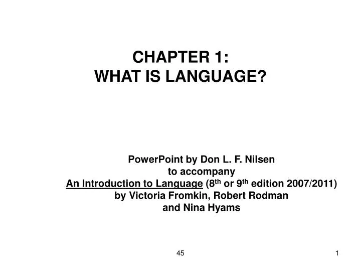 chapter 1 what is language