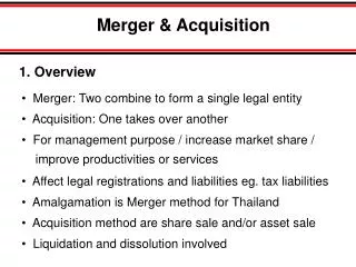 merger acquisition