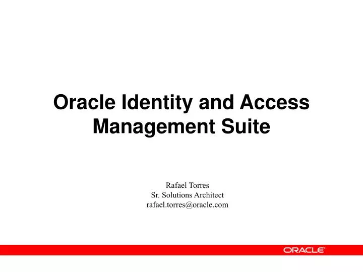 oracle identity and access management suite