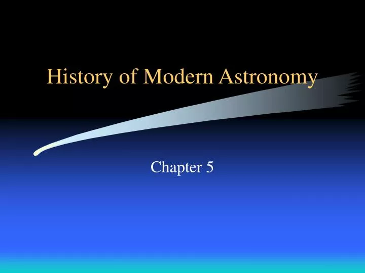 history of modern astronomy