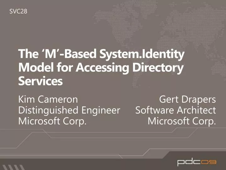 the m based system identity model for accessing directory services