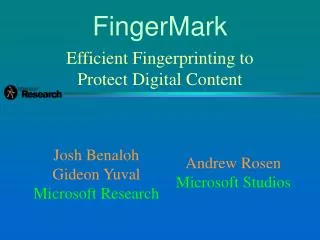 Efficient Fingerprinting to Protect Digital Content